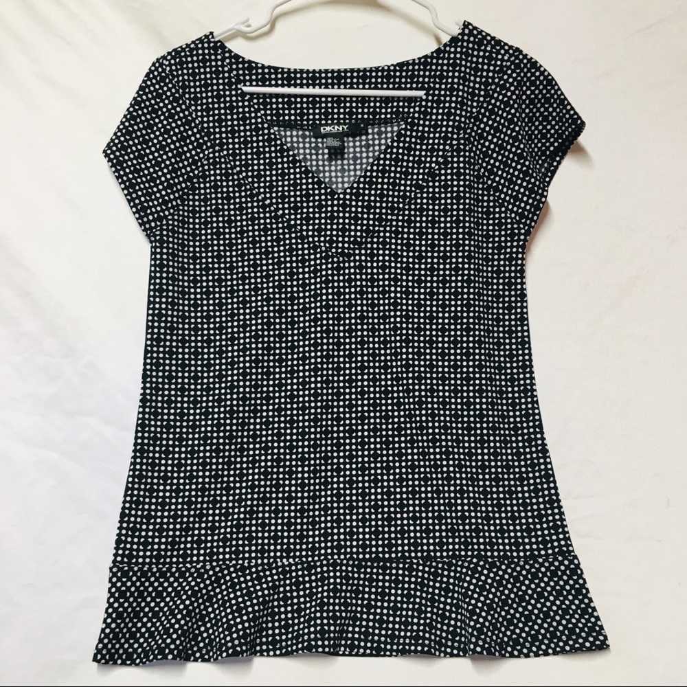 DKNY Dressy Short Sleeve Top Blouse